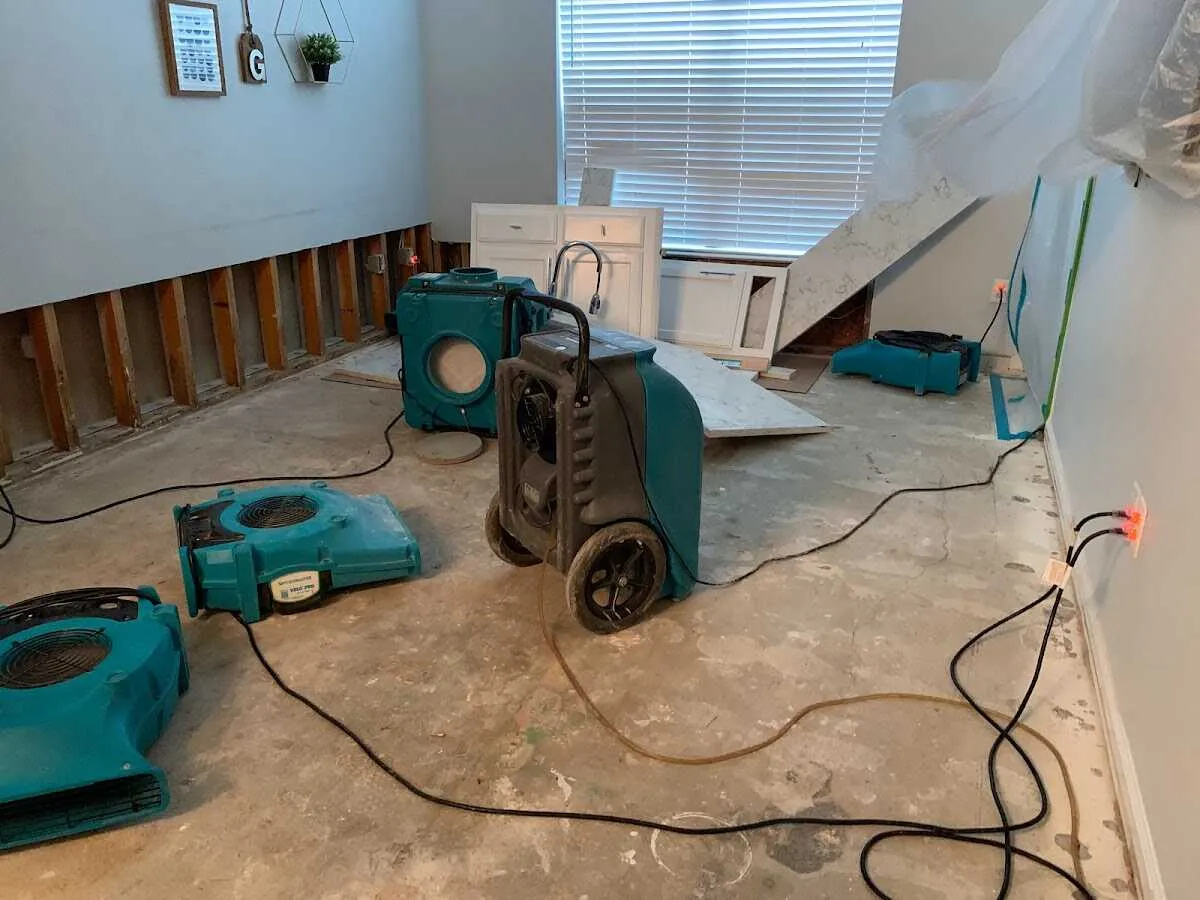 Dehumidifier in flood-cut room for Water Extraction & Removal in Vadnais Heights